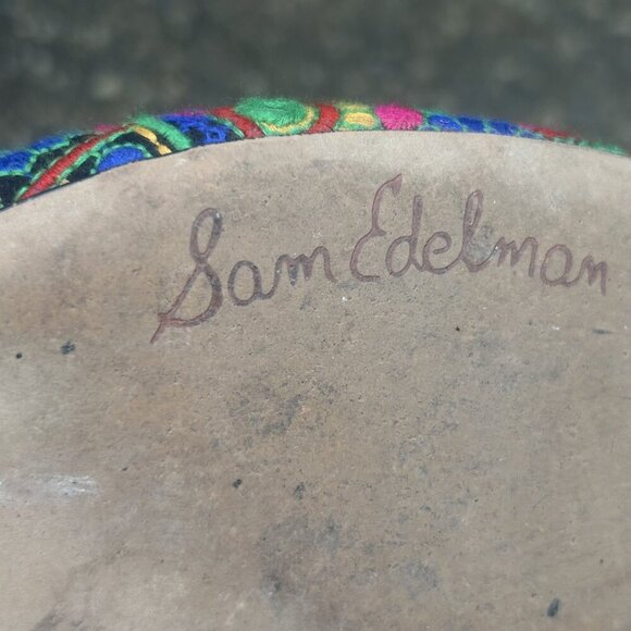 Sam Edelman Felicia Embroidered Patchwork Ballet Flats Size 17 - Picture 6 of 13